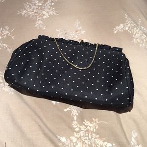 NWOT Evening satin bag with stone closure